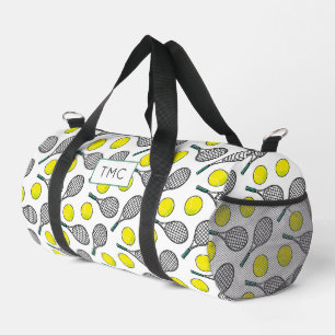Bolso De Deporte Pequeño Burlas de tenis Racquets Patrón INICIALES Diversió