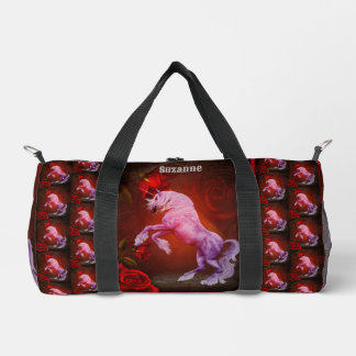 Bolso De Deporte Pequeño Caballo de unicornio feroz personalizado
