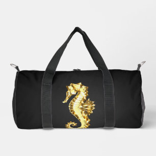 Bolso De Deporte Pequeño Caballo marino polígono de oro