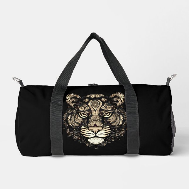 Bolso De Deporte Pequeño Cabeza del tigre dorado (Anverso)