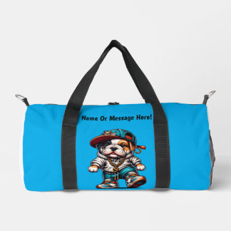 Bolso De Deporte Pequeño Callejera adorable Bulldog Personalizada Rosa 