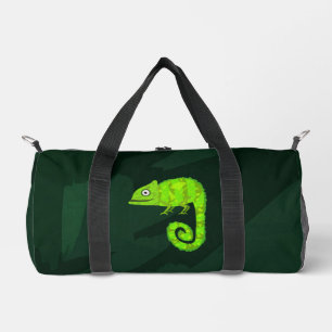 Bolso De Deporte Pequeño Camaleón lindo verde