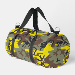 Bolso De Deporte Pequeño Camuflaje amarillo y marrón, ejército
