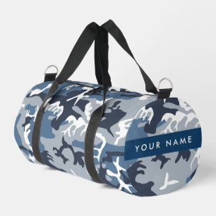 Bolso De Deporte Pequeño Camuflaje Azul Nieve de Invierno Personaliza tu no