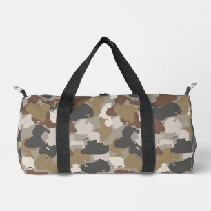 Bolso De Deporte Pequeño Camuflaje Militar Tonos Terrosos Marrones