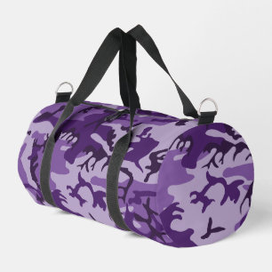 Bolso De Deporte Pequeño Camuflaje morado, ejército