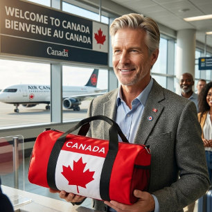 Bolso De Deporte Pequeño CANADÁ. Bandera canadiense. Patriótico. 