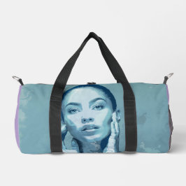 Bolso De Deporte Pequeño Canvas premium "Mujer en azul"