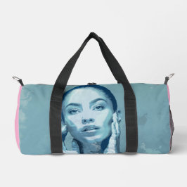 Bolso De Deporte Pequeño Canvas premium "Mujer en azul"