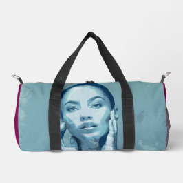 Bolso De Deporte Pequeño Canvas premium "Mujer en azul"