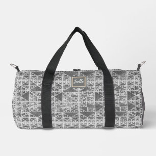 Bolso De Deporte Pequeño Carbón y triángulo blanco