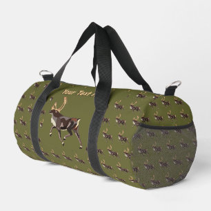 Bolso De Deporte Pequeño Caribú/reno de arte folclórico