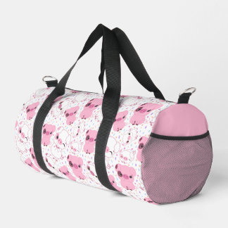 Bolso De Deporte Pequeño Cerdos en rosa y blanco