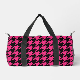 Bolso De Deporte Pequeño Cheque de Houndstap negro rosa
