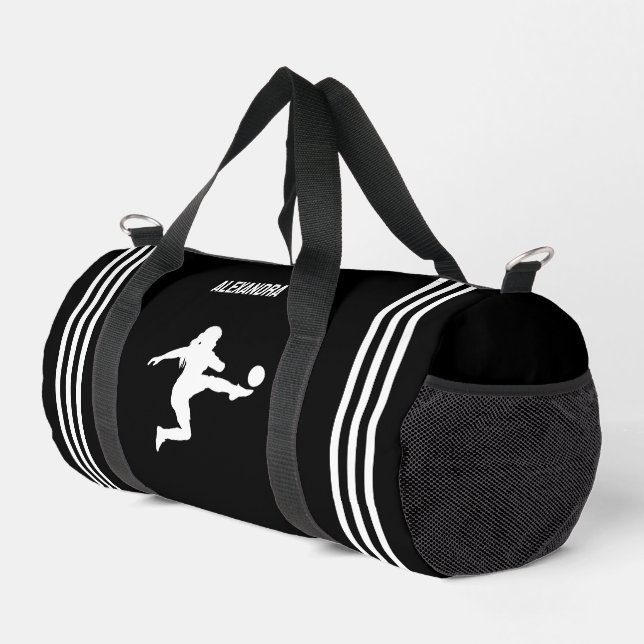 Bolso De Deporte Pequeño Chica jugador de fútbol, regalo de cumpleaños, equ (Esquina derecha)