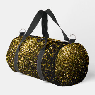 Bolso De Deporte Pequeño Chispas de brillo dorado oscuro falso