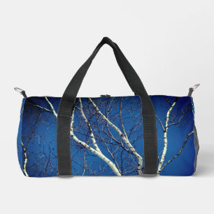 Bolso De Deporte Pequeño Cielo azul del árbol de birros blanco