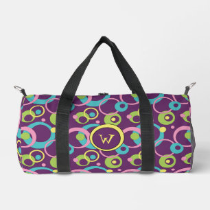 Bolso De Deporte Pequeño Círculos Morados Funky