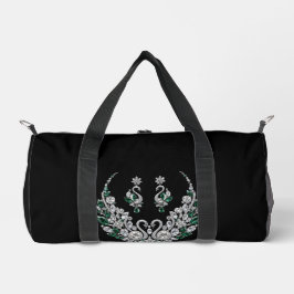 Bolso De Deporte Pequeño Cisnes de Cristal Esmeralda | Joyería de Lujo