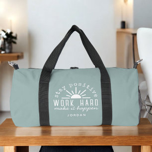 Bolso De Deporte Pequeño Cita Motivacional Positiva con Tu Nombre