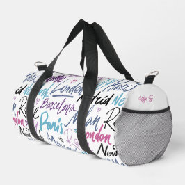Bolso De Deporte Pequeño Ciudades famosas del mundo personalizadas
