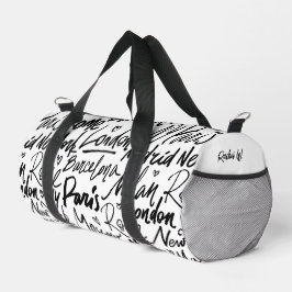 Bolso De Deporte Pequeño Ciudades famosas del mundo personalizadas