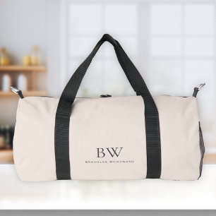 Bolso De Deporte Pequeño Clásico Moderno Rosa Rubor Gris Carbón Monograma