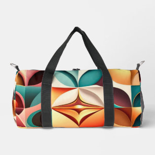 Bolso De Deporte Pequeño Colección de cuadrados abstractos retro-modernos