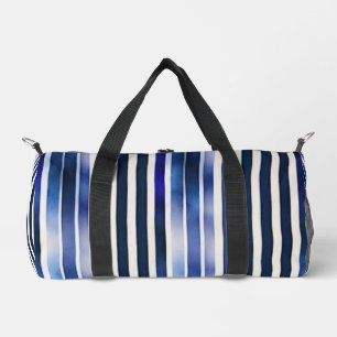 Bolso De Deporte Pequeño Colección de franjas de barco azul de la marina po