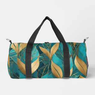 Bolso De Deporte Pequeño Colección de las hojas del boho de moda turquesa d