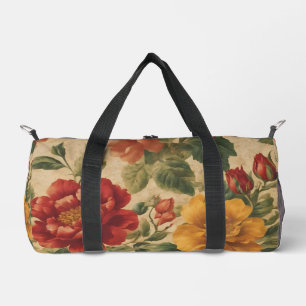 Bolso De Deporte Pequeño Colección de moda floral acuática vintage