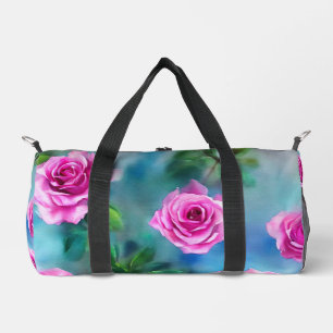 Bolso De Deporte Pequeño Colección de rosas rosas rosas rosa color agua de