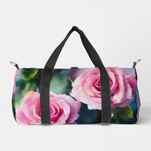 Bolso De Deporte Pequeño Colección de rosas rosas rosas rosas color de agua