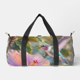 Bolso De Deporte Pequeño Colibrí con Hibisco Acuarela Pequeño