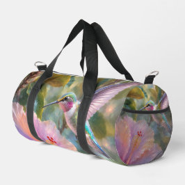 Bolso De Deporte Pequeño Colibrí con Hibisco Acuarela Pequeño