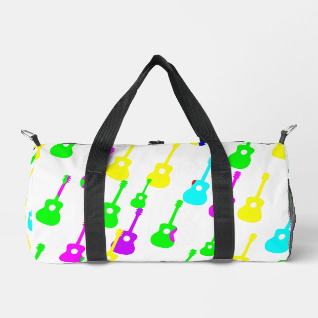 Bolso De Deporte Pequeño Collage de guitarra  (Anverso)
