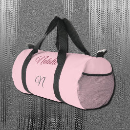 Bolso De Deporte Pequeño Color sólido rosa pastel monogramado