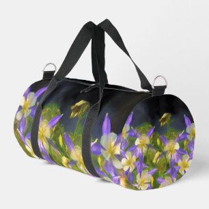 Bolso De Deporte Pequeño Colorado Blue Columbines Pintando Arte Original