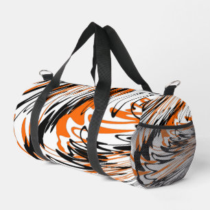 Bolso De Deporte Pequeño Colores bengalíes Naranja y líneas negras