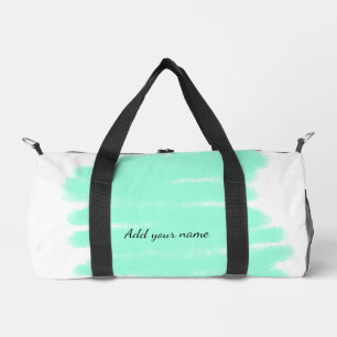 Bolso De Deporte Pequeño Colores de agua verdes agregar un mensaje de texto