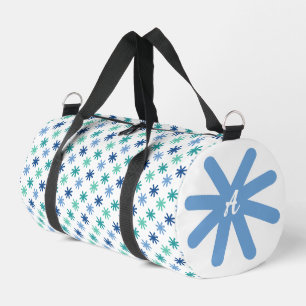 Bolso De Deporte Pequeño Colores De Océano De Asterisk De Guay Iniciales En