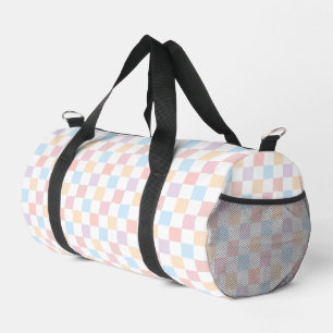 Bolso De Deporte Pequeño Colores Pastel coloridos Patrón Cuadrizado