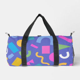 Bolso De Deporte Pequeño Colorful Abstract Geometric Memphis Style Pattern 