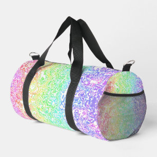 Bolso De Deporte Pequeño Colorido Boho Trippy Hippie Groovy Mármol Arcoiris