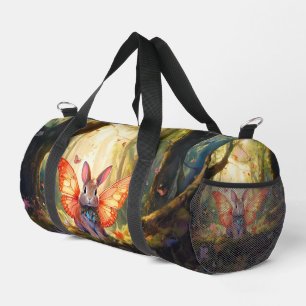 Bolso De Deporte Pequeño Conejito caprichoso en un bosque encantado