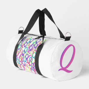 Bolso De Deporte Pequeño Confeti de Letras "Q"