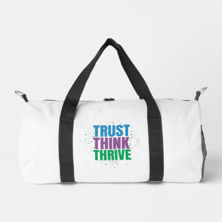 Bolso De Deporte Pequeño Confía Piensa Triunfa – Diseño de Cita Motivaciona