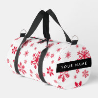 Copos de nieve rojos, tu nombre, personaliza