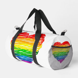 Bolso De Deporte Pequeño Corazón de colores de arcoíris de SlipperyJoe gara