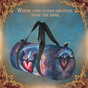 Bolso De Deporte Pequeño Corazón de la Luna Llamado por las Llamas – Amor C